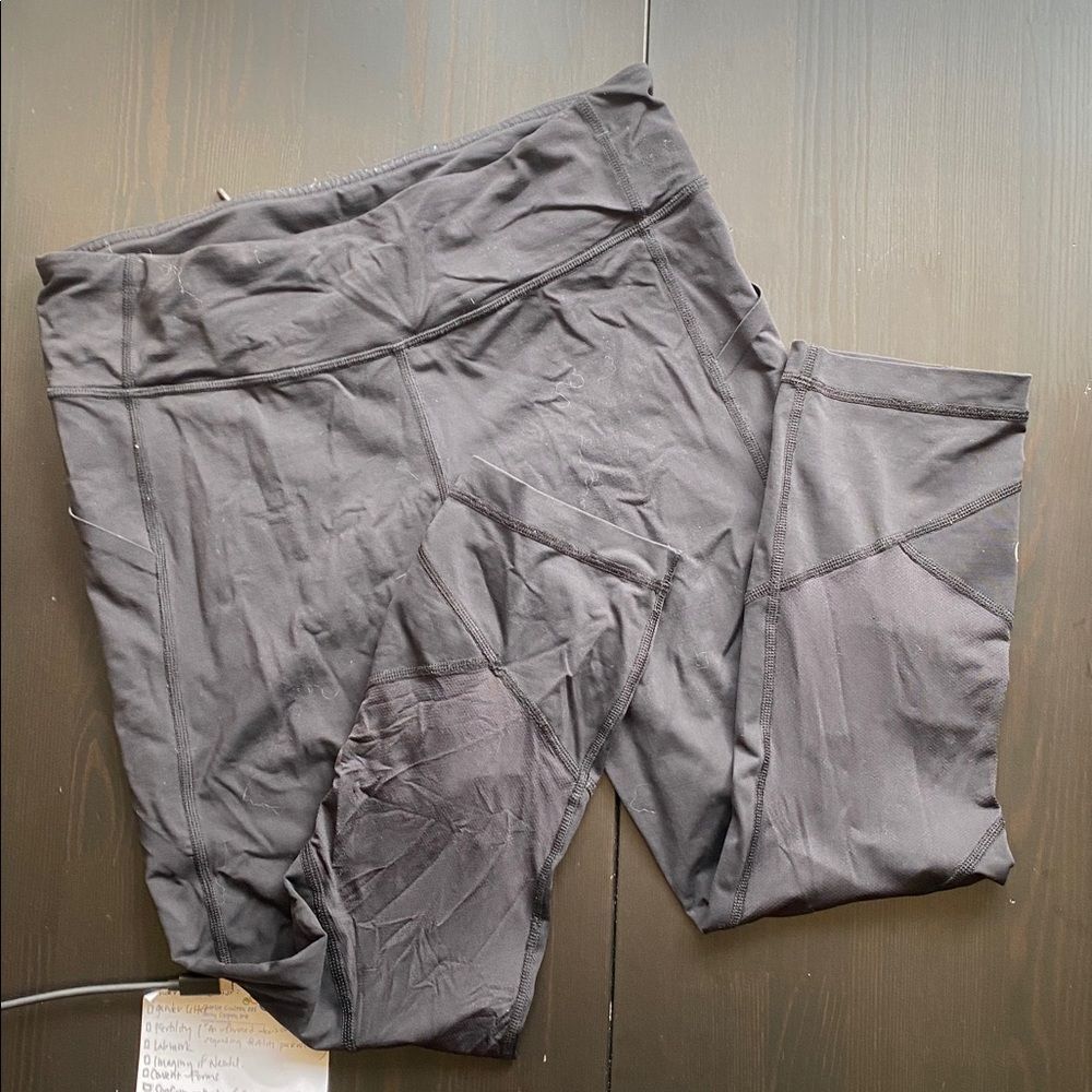 LULULEMON Pace Cropped Runner Leggings W8 Black